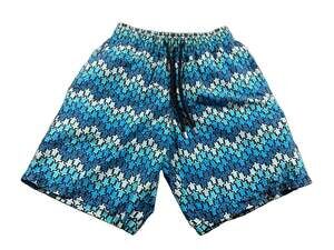Vilebrequin Moorea Herringbone Turtles Swim Trunks Blue Men's Small